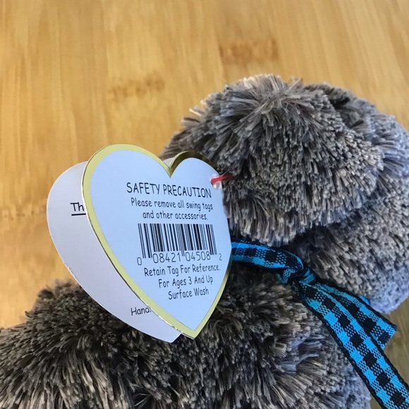Ty (2] Frisbee Beanie Baby Plush Dog - Picture 5 of 6